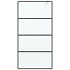 vidaXL Divisória de chuveiro 100x195 cm vidro opaco ESG preto