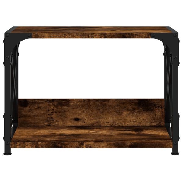 vidaXL Suporte impressora 2 prateleiras deriv.madeira carvalho fumado