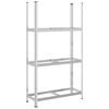 vidaXL Prateleira para pneus de 3 camadas prateado 110x40x200 cm a&ccedil;o