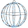 vidaXL Bola Branco frio 30 x 30 x 32 cm Metal 96 LED