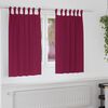 vidaXL Cortinas Blackout com Argolas 2 pcs Vinho Vermelho 140 x 140 cm
