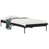 vidaXL Estrutura de cama 75x190 cm derivados de madeira e metal preto