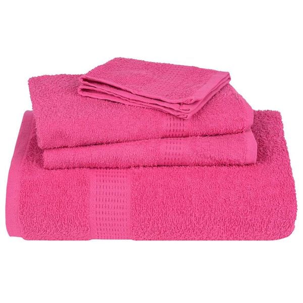 vidaXL 12pcs Conjunto de toalhas FROGN 360 g/m² rosa
