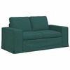 vidaXL Sof&aacute; 2 pcs Verde Escuro 182 x 80 x 82 cm tecido