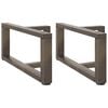 vidaXL P&eacute;s para mesa de centro em forma de T, 2 pe&ccedil;as, preto, 60x25x(30-31) cm, a&ccedil;o