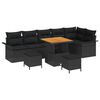 vidaXL Conjunto de Sof&aacute; de Jardim 9 unid. Preto vime PE