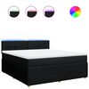 vidaXL Cama com molas/colch&atilde;o 180x200 cm tecido preto