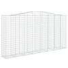 vidaXL Cestos gabião arqueados 5pcs 400x50x200/220cm ferro galvanizado