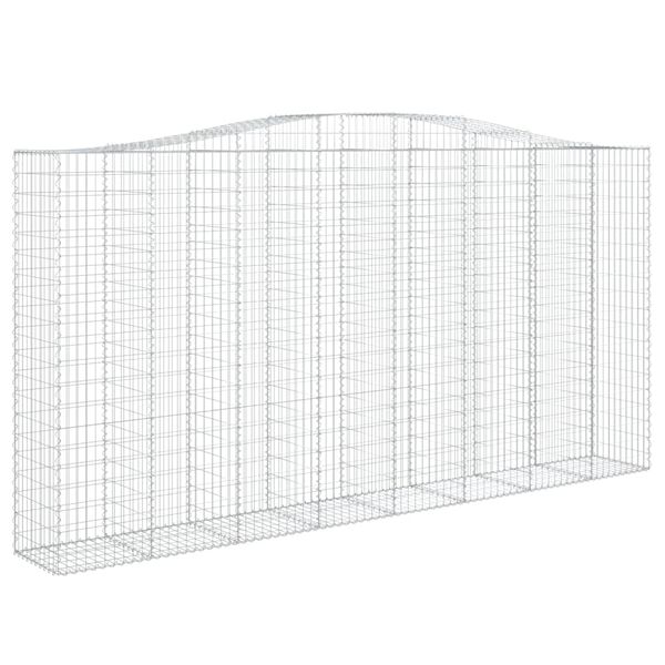 vidaXL Cestos gabião arqueados 5pcs 400x50x200/220cm ferro galvanizado