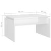 vidaXL Mesa de centro 68x50x38 cm derivados madeira branco brilhante