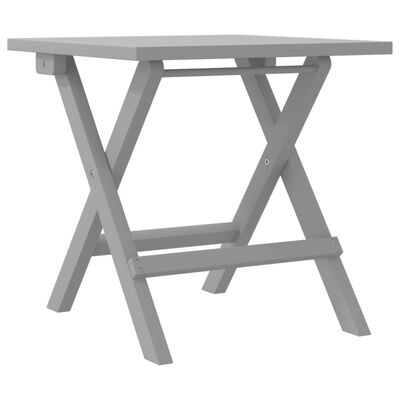 vidaXL Espreguiçadeira com mesa madeira de acácia maciça cinzento