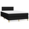 vidaXL Cama boxspring com colch&atilde;o 120x190 cm tecido preto