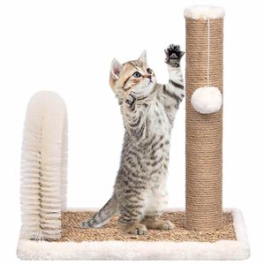 vidaXL &Aacute;rvore para gatos com arco estilo escova e poste arranhador