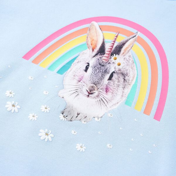 Sweatshirt para crian&ccedil;a azul-claro 140