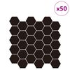 vidaXL Azulejo hexagonal 50 pcs Cinzeto 30 x 30 cm Poliuretano e PET