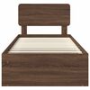 vidaXL Estrutura da Cama com cabeceira Carvalho Marrom 100 x 200 cm