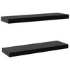 vidaXL Prateleiras de parede suspensas 2 pcs 60x20x3,8 cm preto