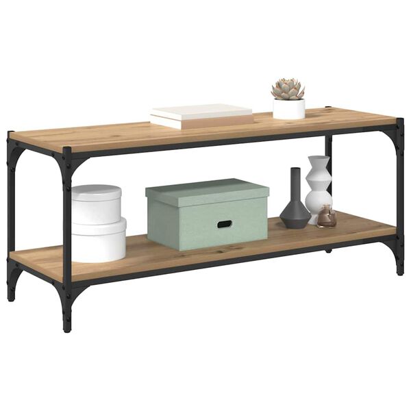 vidaXL Gabinete para TV Carvalho Artesanal 100x33x41cm