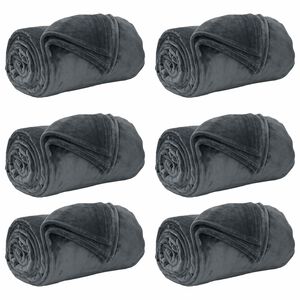 vidaXL Cobertores de Sof&aacute; 6 unid. Cinzento-Escuro 150 x 200 cm 4.68 kg