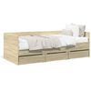 vidaXL Sof&aacute;-cama com gavetas sem colch&atilde;o 100x200 cm carvalho sonoma