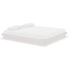 vidaXL Estrutura de cama super king pinho maci&ccedil;o 180x200 cm branco