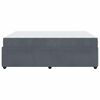 vidaXL Estrutura da Cama com colch&atilde;o Cinza Escuro 160 x 200 cm tecido