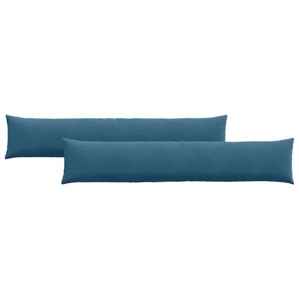vidaXL Travesseiros de Sof&aacute; 2 pcs Azul 200 x 40 cm