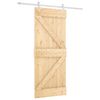 vidaXL Porta Deslizante Natural e Branco 85 x 210 cm