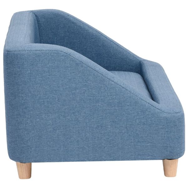 vidaXL Sof&aacute; para c&atilde;es 85x50x39 cm linho azul