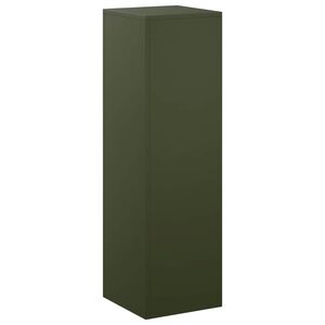 vidaXL Suporte para Plantas Verde-Azeitona 30 x 30 x 100 cm A&ccedil;o Corten