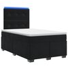 vidaXL Cama box spring com colch&atilde;o Preto 120 x 190 cm Veludo