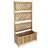 vidaXL Floreira de jardim com treli&ccedil;a bambu 70 cm
