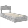 vidaXL Cama com Armazenamento com cabeceira Cinza Sonoma 100 x 200 cm