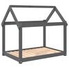 vidaXL Cama para c&atilde;es 101x70x90 cm madeira de pinho maci&ccedil;a cinza