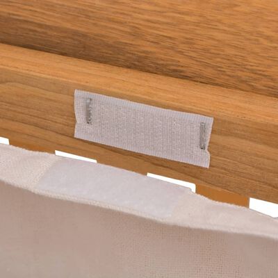 vidaXL Arca p/ roupa suja madeira nogueira maciça 7,5 x 37,5 x 46,5 cm