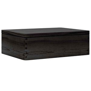 vidaXL Caixa de madeira tampa preta 40x30x13 cm pinho madeira maci&ccedil;a