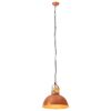 vidaXL Candeeiro de teto industrial redondo 32 cm E27 mangueira cobre