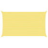 vidaXL Vela de sombra solar Amarelo e Branco 7 x 4 m