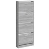 vidaXL Sapateira 59x17x150 cm derivados de madeira sonoma cinza