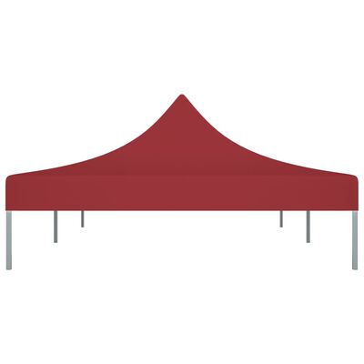 vidaXL Teto para tenda de festas 6x3 m 270 g/m² bordô
