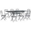 vidaXL Conjunto de Jantar para Jardim 9 pcs Antracite 212 x 90 x 76 cm