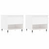 vidaXL Mesas de centro 2pcs 50x46x50cm deriv. madeira branco brilhante