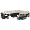 vidaXL Conjunto de Sof&aacute; de Jardim 14 unid. Preto e Branco Creme
