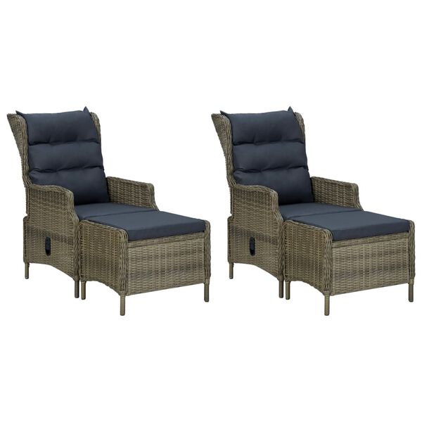 vidaXL 5 pcs conjunto de jantar para jardim castanho