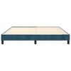 vidaXL Estrutura de cama com molas 160x200 cm veludo azul-escuro