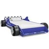 vidaXL Cama carro de corrida para crian&ccedil;as 90x200 cm azul