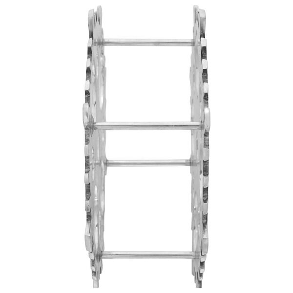 vidaXL Escorredor de Vinho Prateado 39 x 39 x 14 cm Alumínio