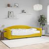 vidaXL Sof&aacute;-cama com colch&atilde;o 90x200 cm veludo amarelo