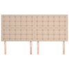 vidaXL Cabeceira Cappuccino 200x5x118/128 cm Couro Sint&eacute;tico