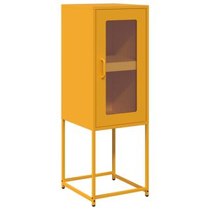 vidaXL Aparador 36x39x107 cm a&ccedil;o laminado a frio amarelo mostarda